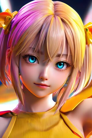 Vibrant Anime Character..