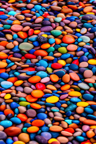 Colorful Pebble Paradise 🌈