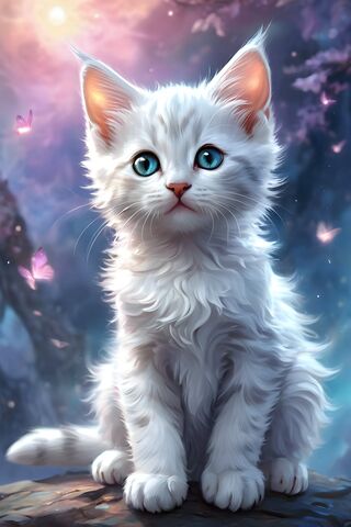Enchanted White Kitten ..