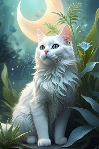 Enchanted Moonlit Cat �..