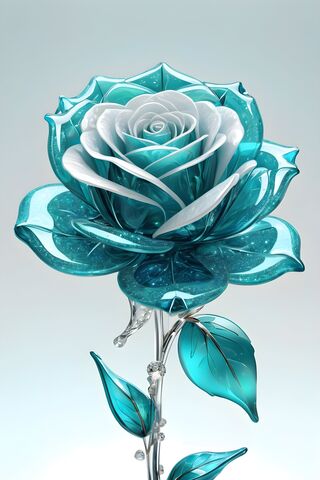 Enchanted Aqua Rose 🌹✨