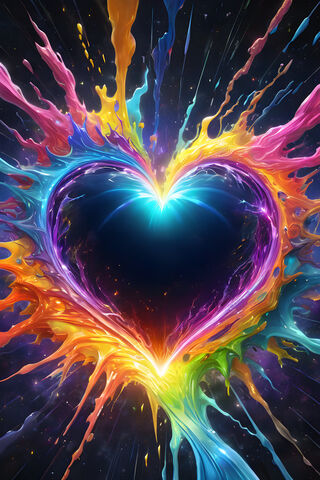 Vibrant Heart of Colors