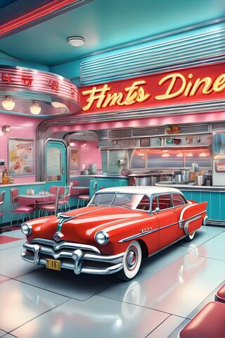 Retro Diner Vibes 🚗🍔