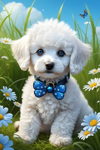 Cute Dog With Butterfly Collar
