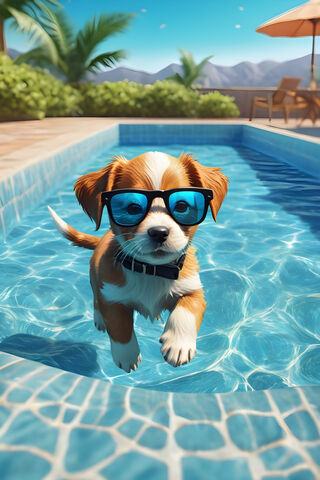 Cool Puppy With Sunglas..