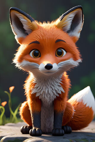 Adorable Cartoon Fox 🦊✨