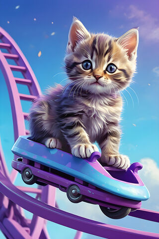 Cat On Rollercoaster