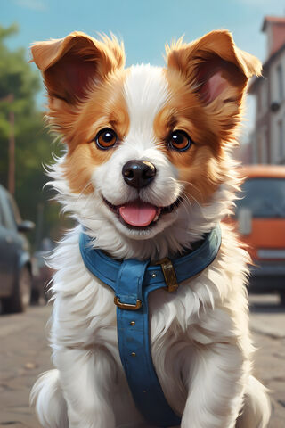 Happy Pup on the Street..