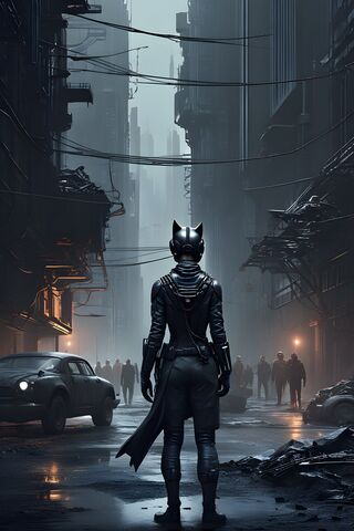 Cyberpunk Vigilante in the Shadows 🌌