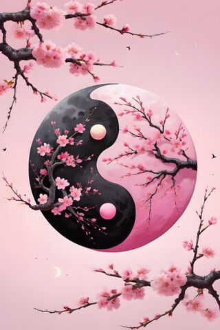 Cherry Blossom Yin and Yang