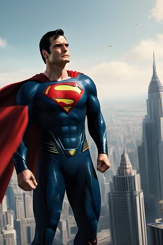 Superman Soars Above the City 🦸‍♂️🏙️