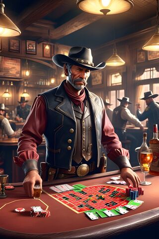 Cowboy At Saloon