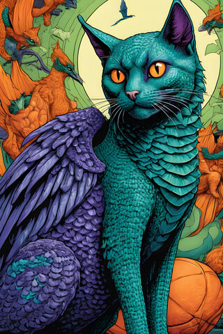 Cat Crow Dragon Crochet Comicbook