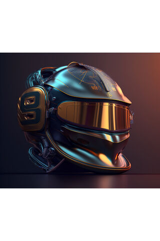 Futuristic Racing Helme..