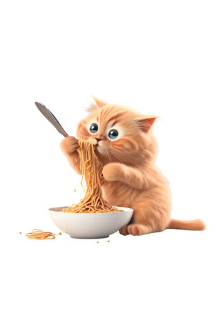 Noodle Time with Fluffy!