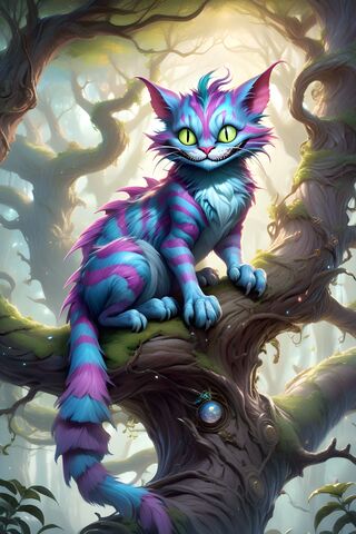 Cheshire Cat In Tree