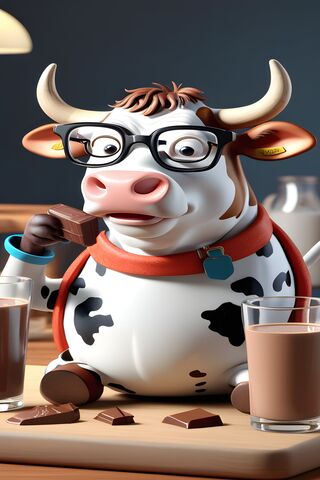 Chocolate-Loving Cow 🐄🍫