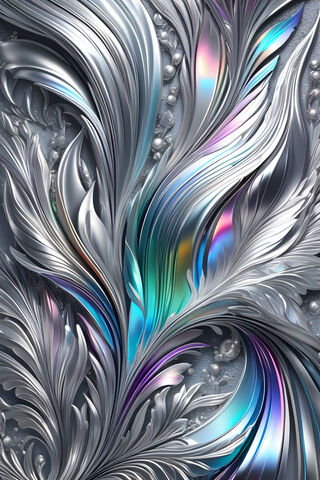 Colorful Silver Silk