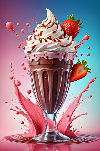 Chocolate, Strawberry Shake 9