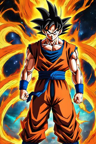 Goku's Fiery Transformation 🔥