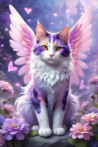 Calico Cat With Angel Wingz