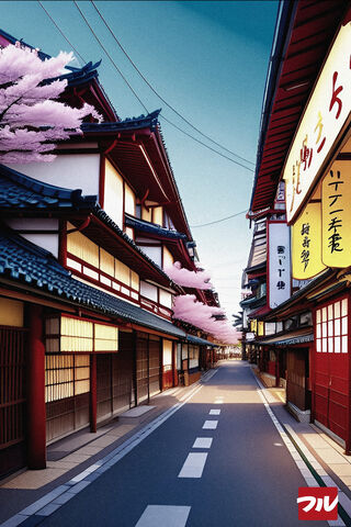 Serene Streets of Sakura 🌸🏙️
