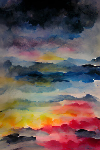 Dreamy Watercolor Skies 🌅🎨