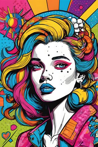 Vibrant Retro Pop Art 🌈✨