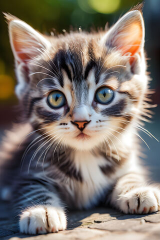 Adorable Kitten with Bi..