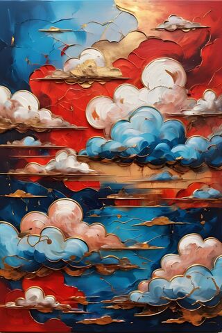 Colorful Abstract Floating Cloud's 1