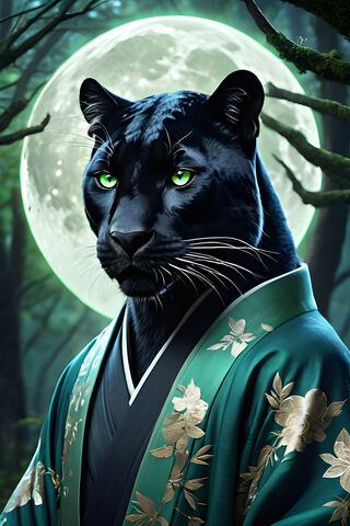 Mystical Panther in Moonlight 🌙🐆