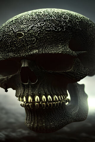 Cool Skull With Gold T