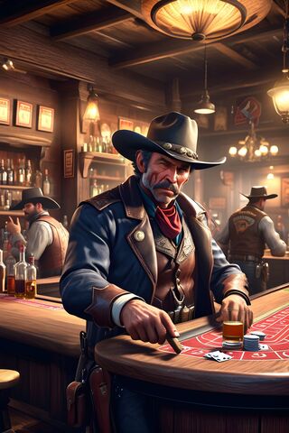 Cowboy At Saloon