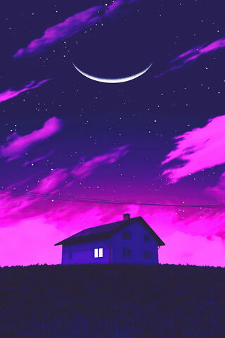 Dreamy Nightscape 🌙🏡