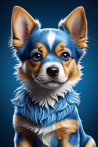 Adorable Blue Corgi Pup 🐾💙