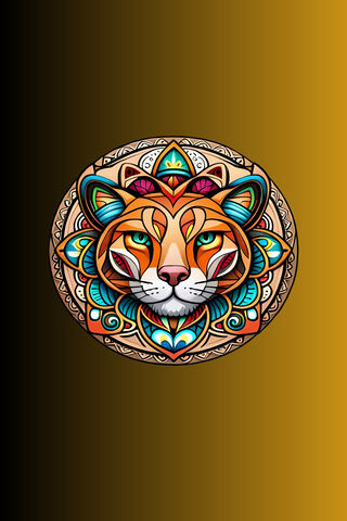 Majestic Feline Mandala..