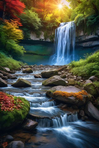 Cascading Waterfall