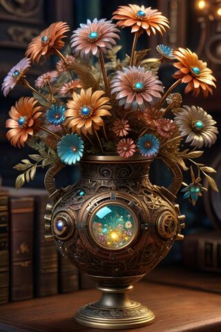 Cool Looking Flowers In A Unique Vase