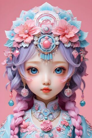 Enchanting Doll with Fl..