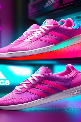 Neon Vibes: Adidas Sneakers 🌟👟
