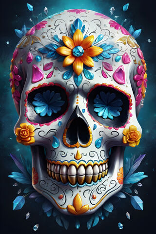 Vibrant Sugar Skull Art 🎨💀
