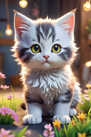 Adorable Fluffy Kitten ..
