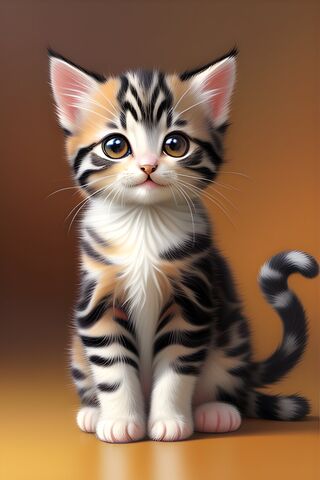 Adorable Striped Kitten..