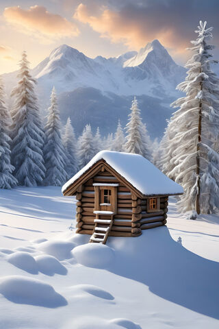 Cabin In The Snow.
