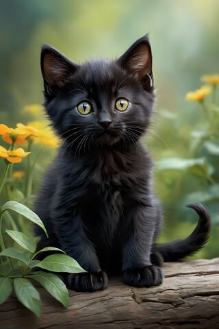 Adorable Black Kitten i..