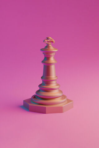 Chess Queen Pink Backg