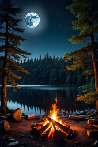 Camping By The Lake