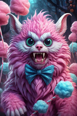 Cotton Candy Furry Creatures