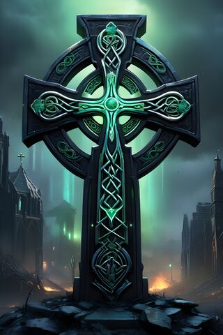 Dark Sci-Fi Celtic Cross