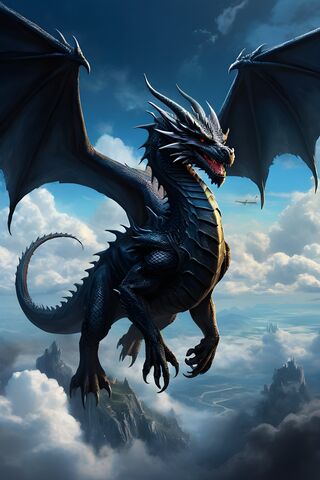 Majestic Dragon in Flig..